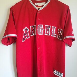 Red LA Angels MLB Baseball Jersey Mike Trout L